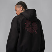 Men's Jordan Flight Club Fleece Full-Zip Knit Hoodie - Black