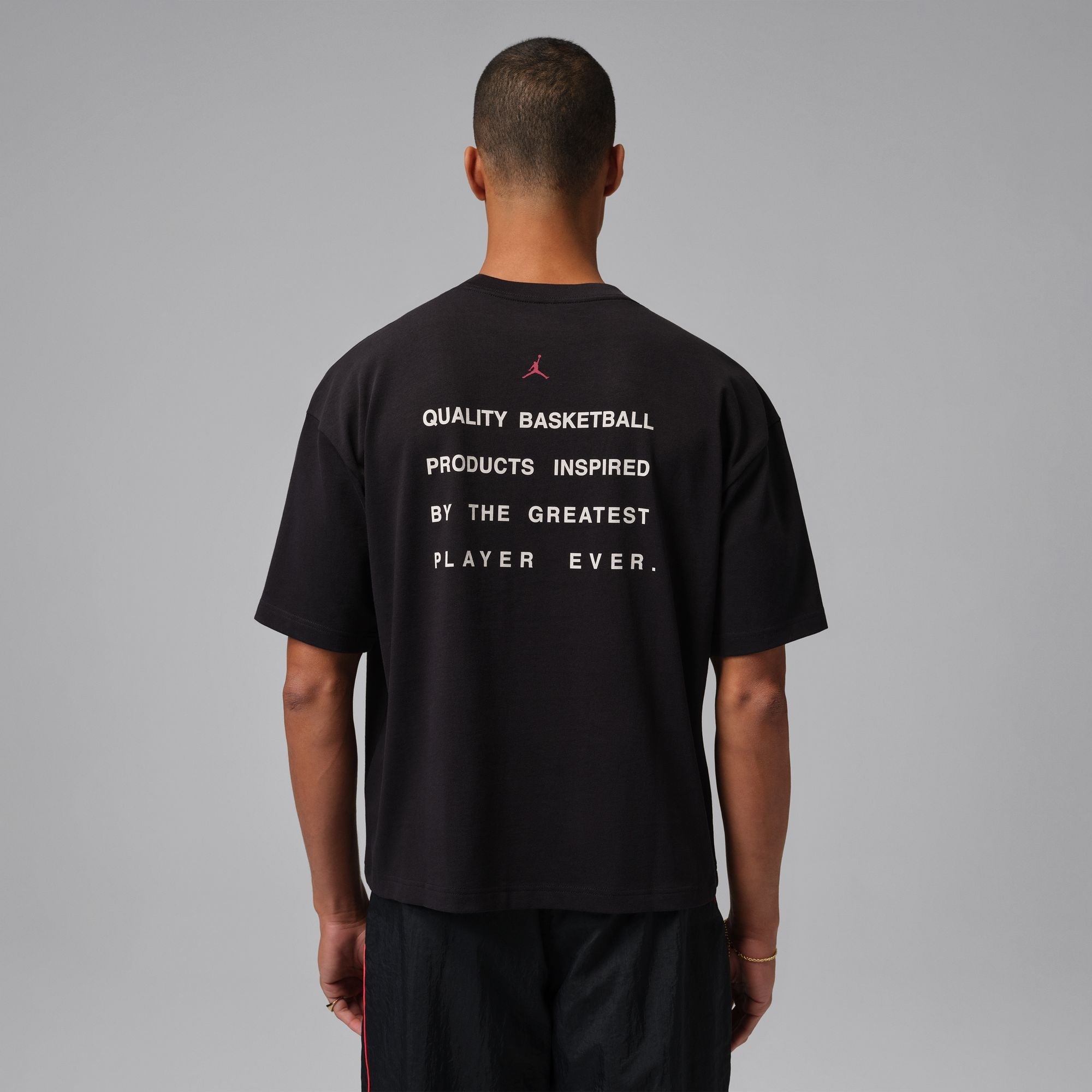 Men's Jordan Flight Script T-Shirt - Black/Gym Red