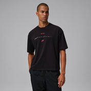 Men's Jordan Flight Script T-Shirt - Black/Gym Red