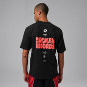 Men's Jordan Broken Records Graphic T-Shirt - Black/Infrared 23