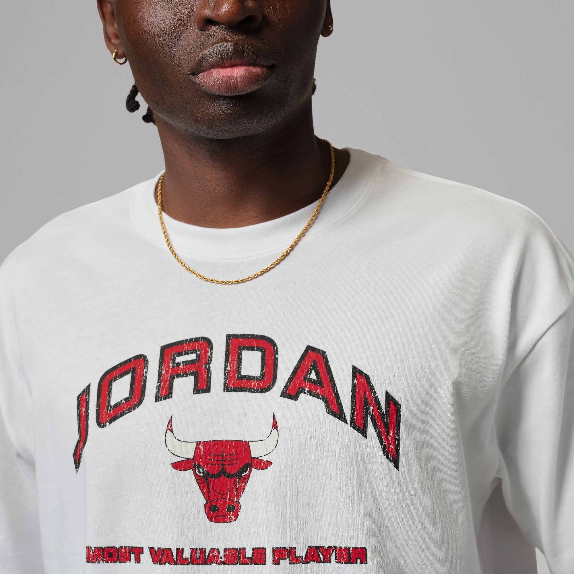 Men's Jordan Flight Essentials Boxy Graphic T-Shirt - White/University Red