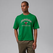 Men's Nike Jordan Flight Essentials Boxy Graphic T-Shirt - Lucky Green/University Red