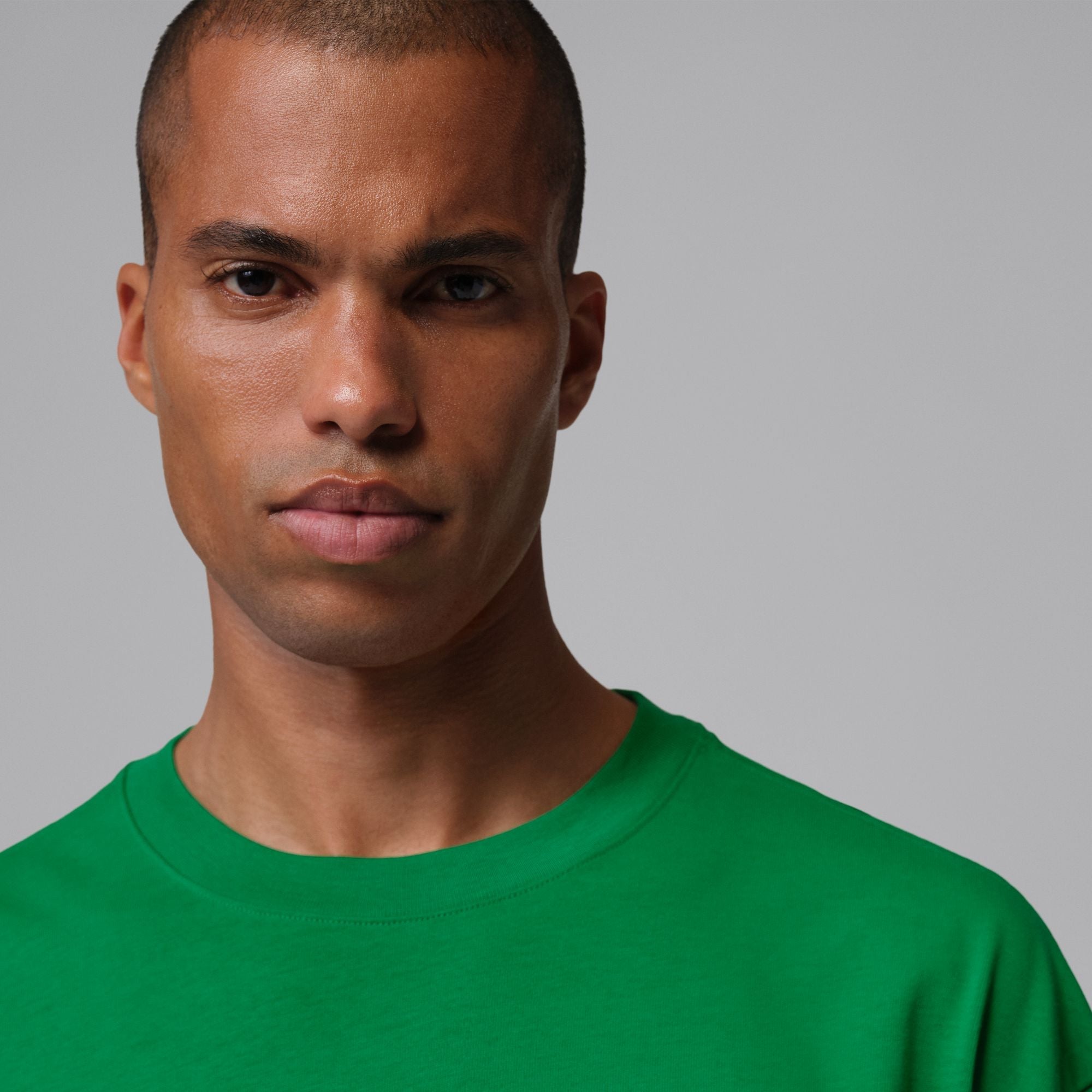 Men's Nike Jordan Flight Essentials Boxy Graphic T-Shirt - Lucky Green/University Red