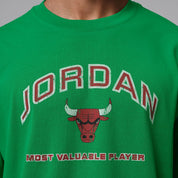 Men's Nike Jordan Flight Essentials Boxy Graphic T-Shirt - Lucky Green/University Red