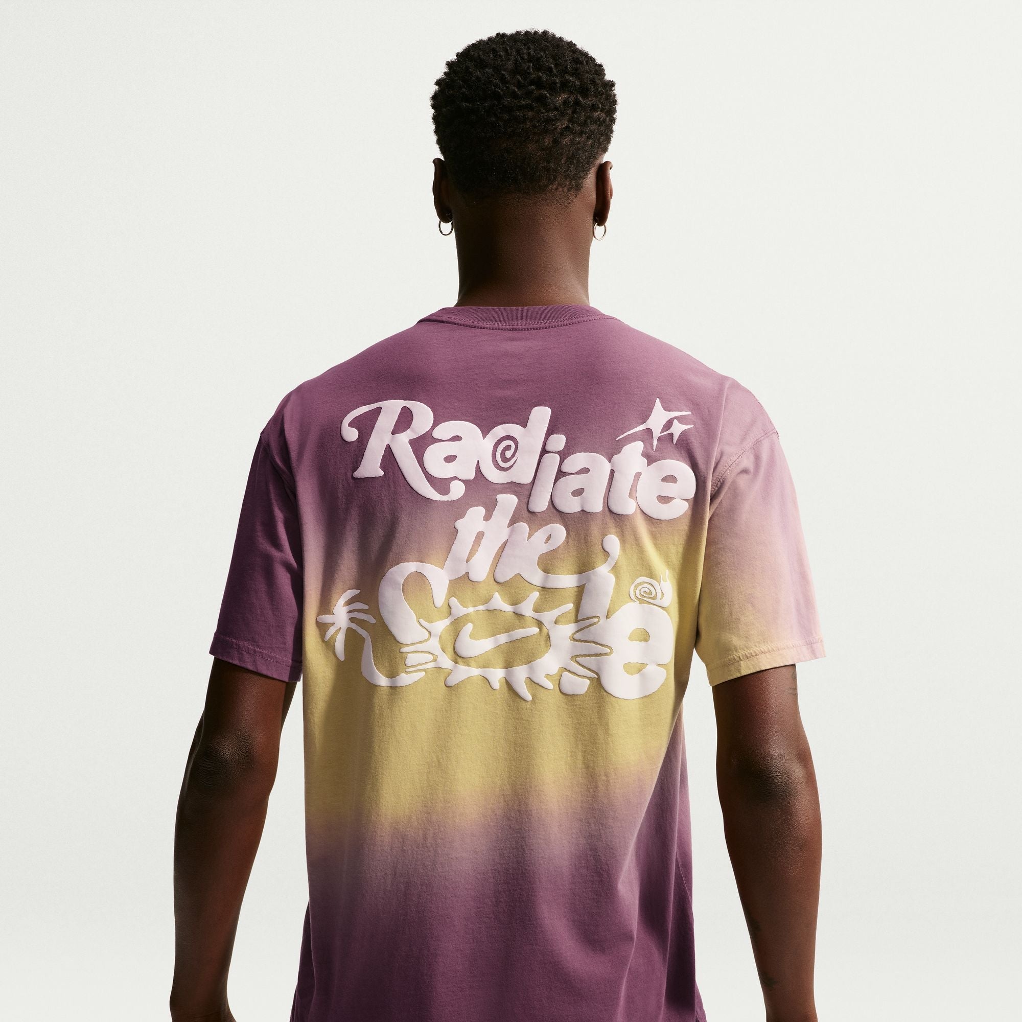 Men's Nike Sportswear Lifestyle Dunk Dip Dye T-Shirt - Buff Gold/Tattoo
