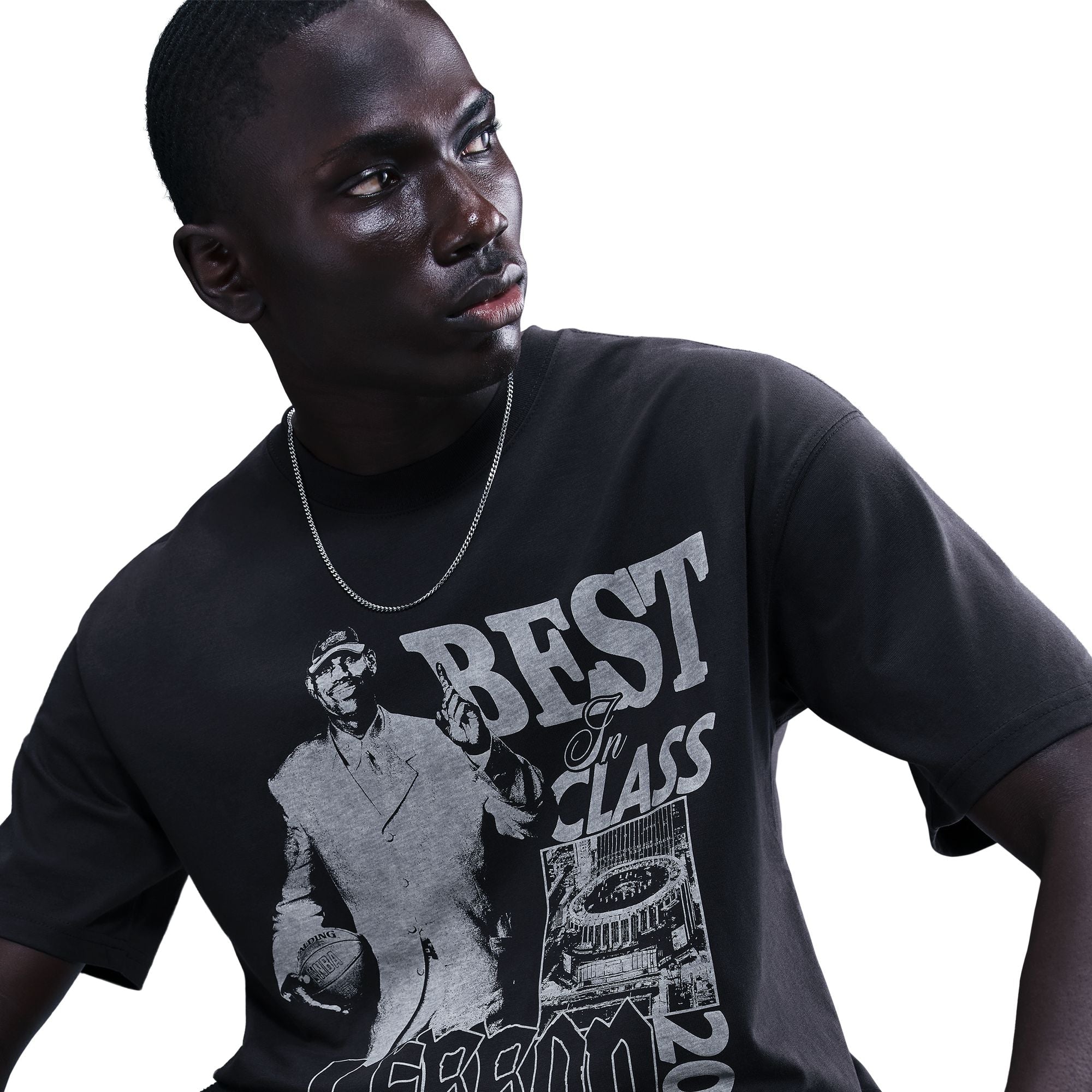 Men's LeBron "Best In Class" Basketball T-Shirt - Off-Noir