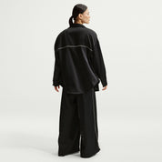 Women's Nike Sportswear Oversized Satin Long-Sleeve Top - Black/Sail