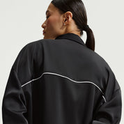 Women's Nike Sportswear Oversized Satin Long-Sleeve Top - Black/Sail