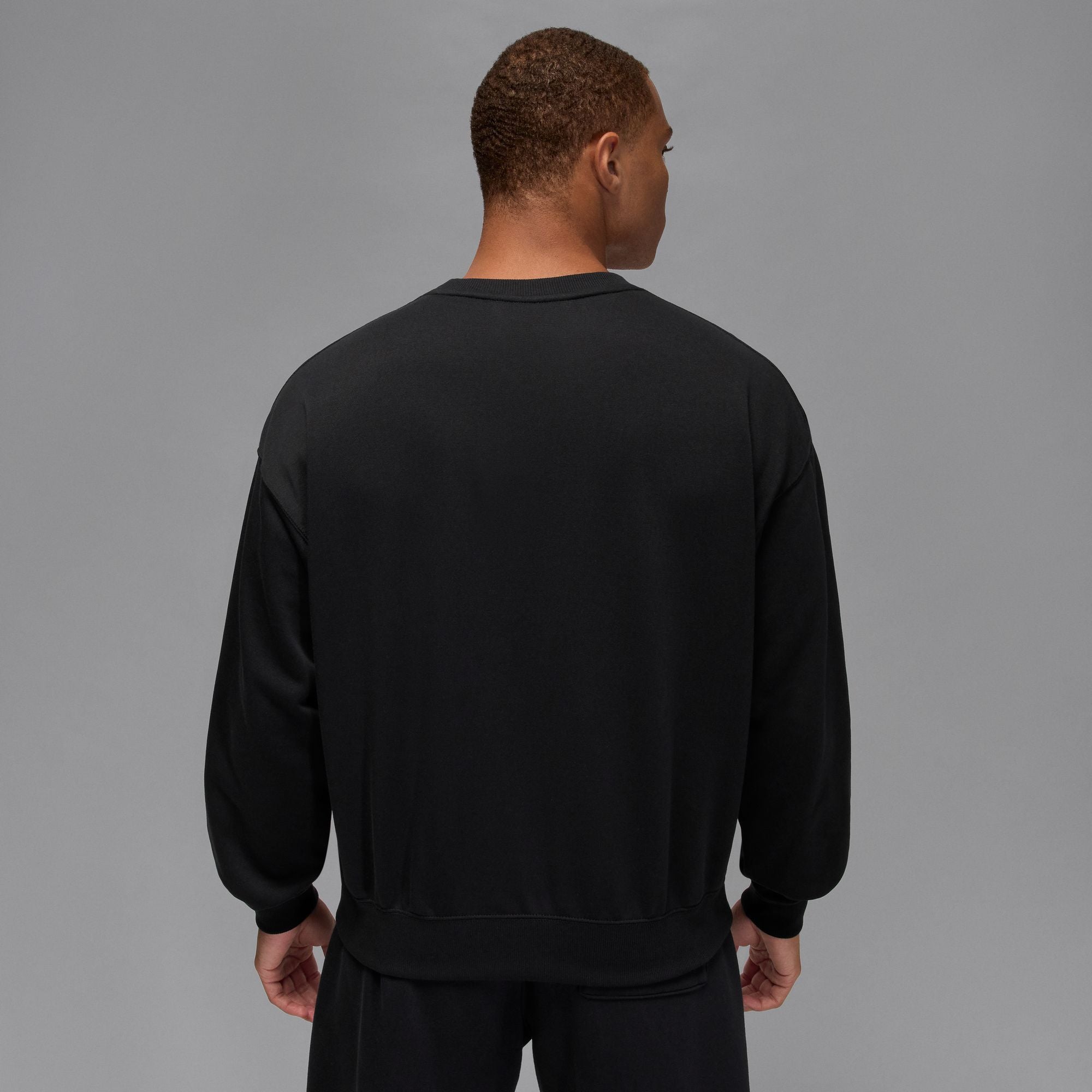 Men's Jordan Brooklyn Fleece Crewneck Sweatshirt - Black/Gamma Blue