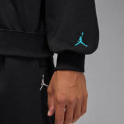 Men's Jordan Brooklyn Fleece Crewneck Sweatshirt - Black/Gamma Blue