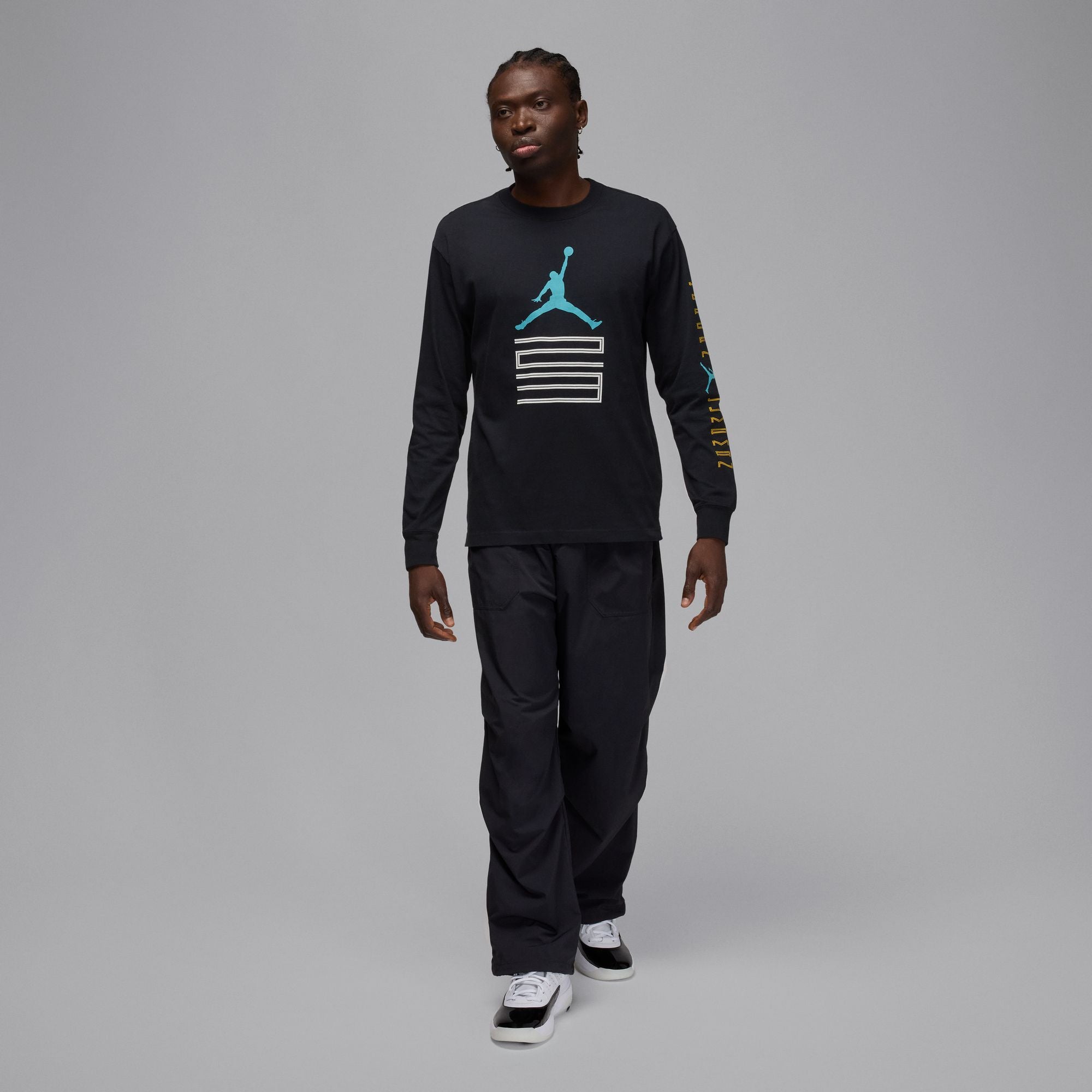 Men's Jordan Brooklyn AJ11 Graphic Long-Sleeve T-Shirt - Black