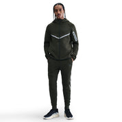 Men's Nike Tech Fleece Joggers with Reflective Accents - Sequoia/Black