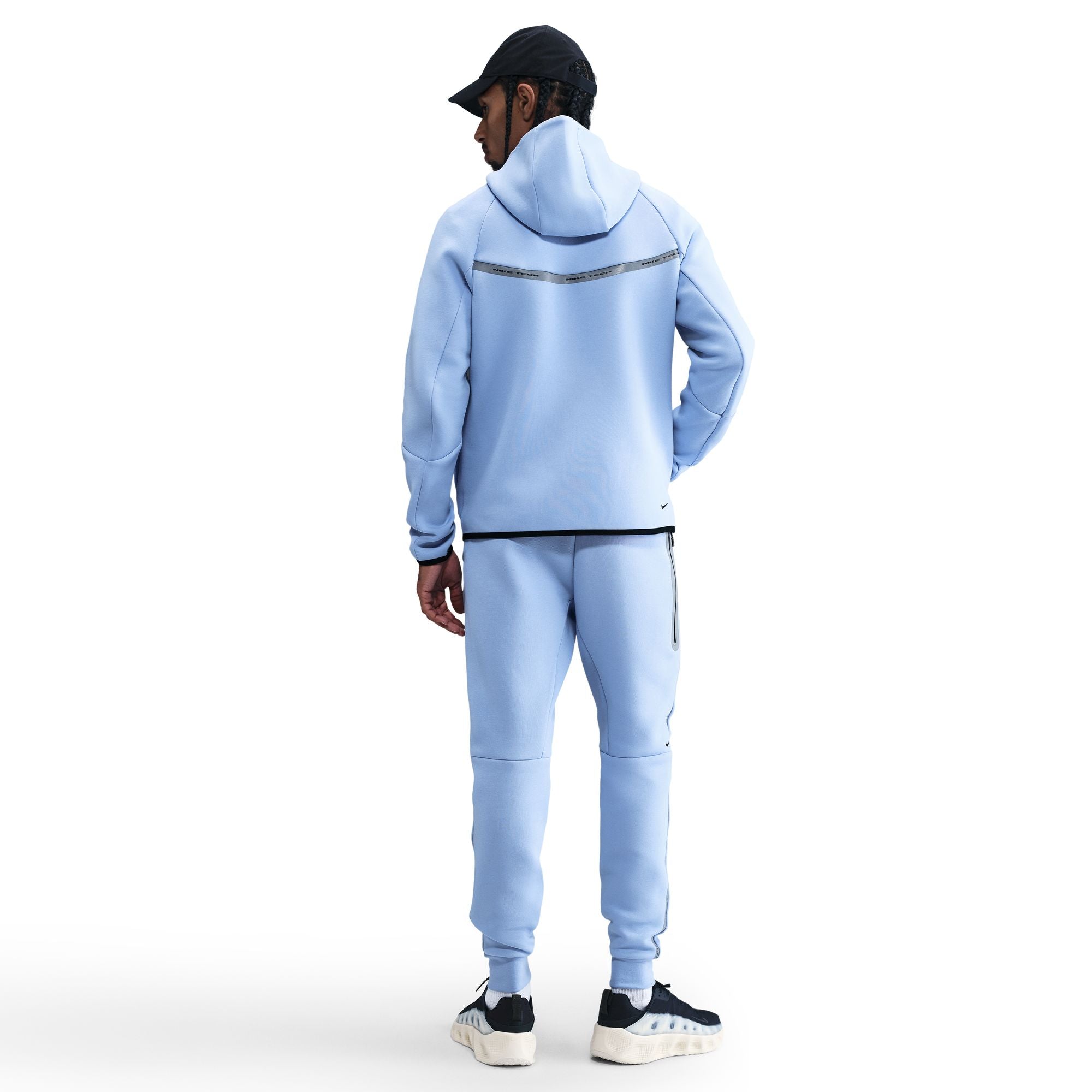 Men's Nike Tech Fleece Joggers with Reflective Accents - Aluminium/Black