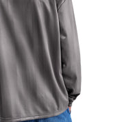 Men's Nike Dri-FIT Combine Performance Long-Sleeve Jersey T-Shirt - College Grey/Flat Pewter/University Red