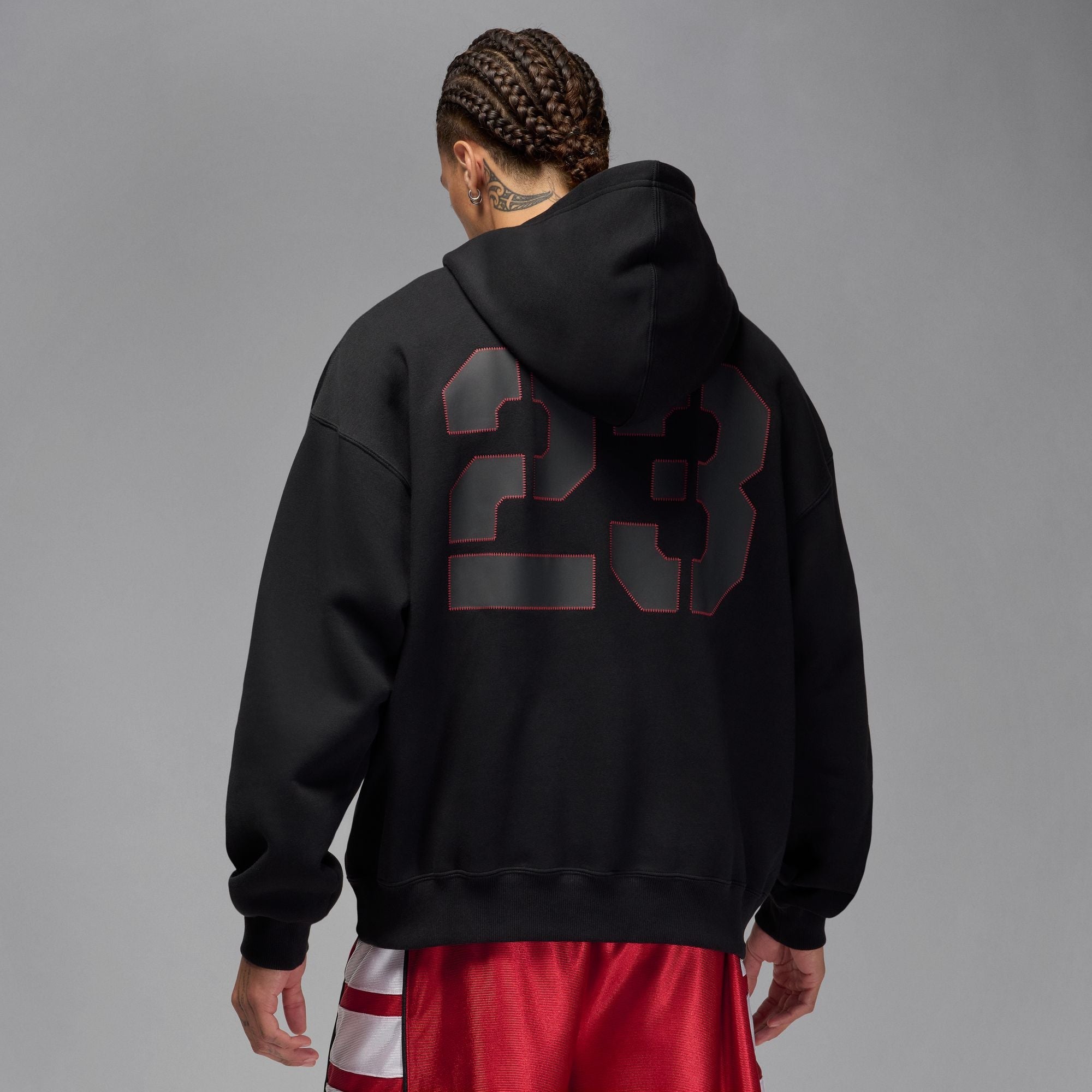 Men's Jordan Brooklyn Oversized Pullover Hoodie - Black