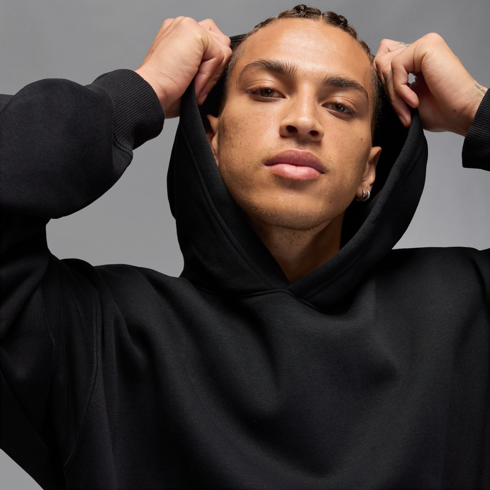 Men's Jordan Brooklyn Oversized Pullover Hoodie - Black