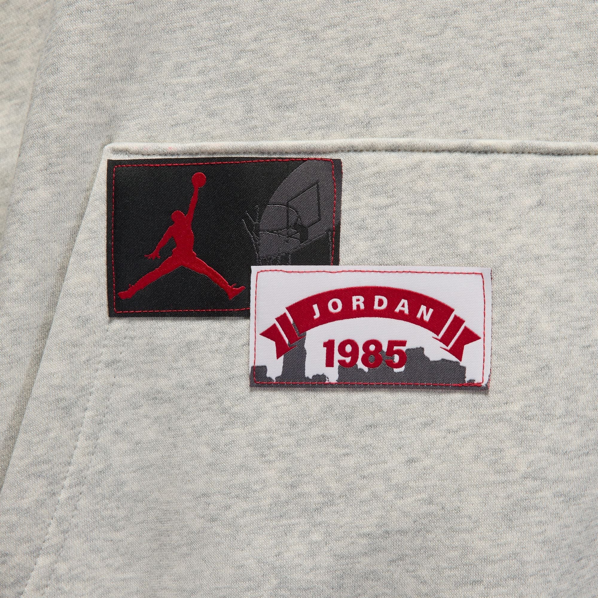 Mens Jordan Brooklyn Oversized Pullover Fleece Hoodie - Grey