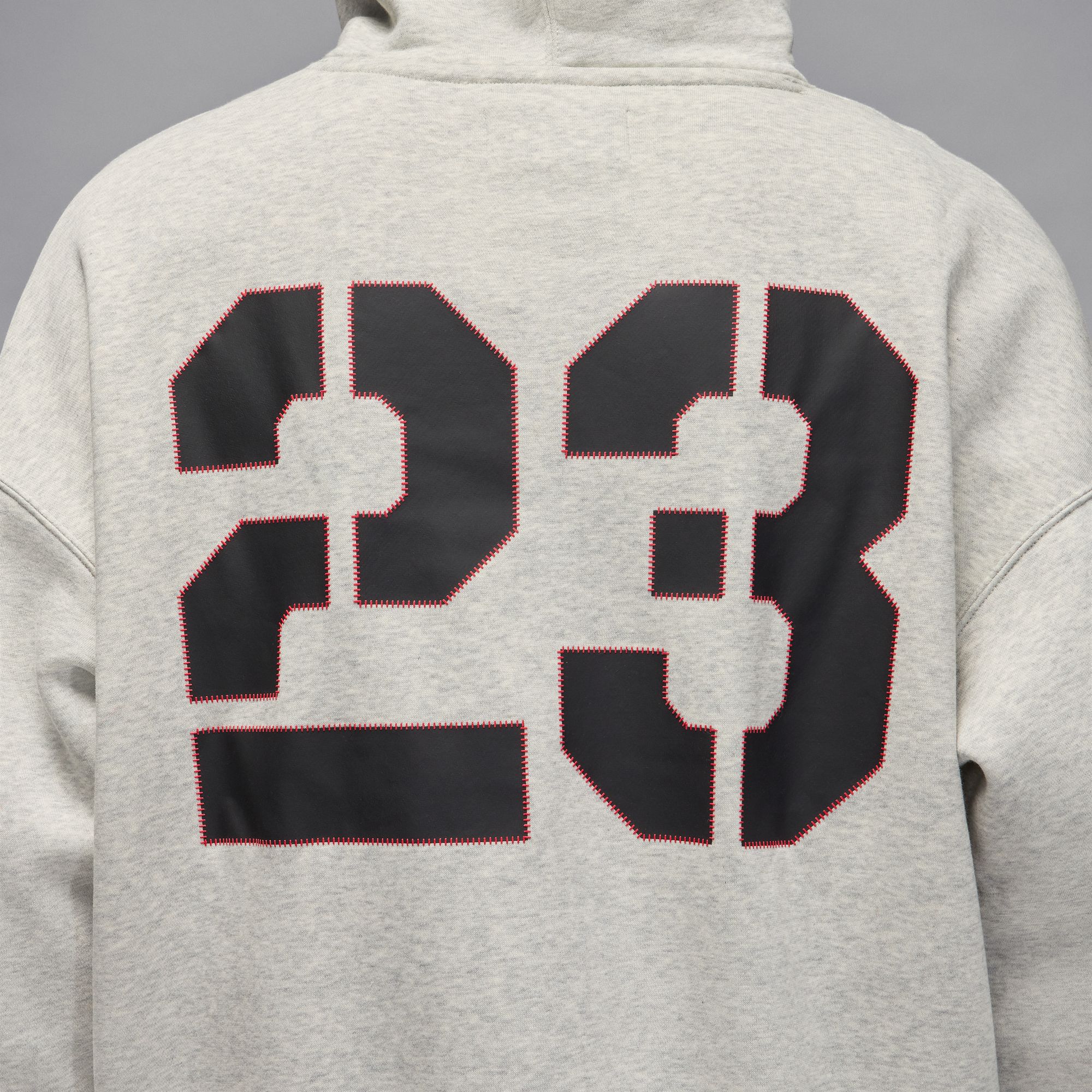Mens Jordan Brooklyn Oversized Pullover Fleece Hoodie - Grey