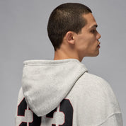 Mens Jordan Brooklyn Oversized Pullover Fleece Hoodie - Grey