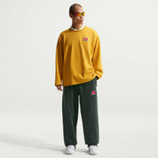 Men's Nike Solo Swoosh Fleece Open-Hem Pants - Black Spruce/White
