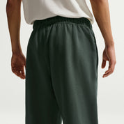Men's Nike Solo Swoosh Fleece Open-Hem Pants - Black Spruce/White