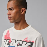 Men's Jordan Black Cat Oversized Long Sleeve T-Shirt - Ivory