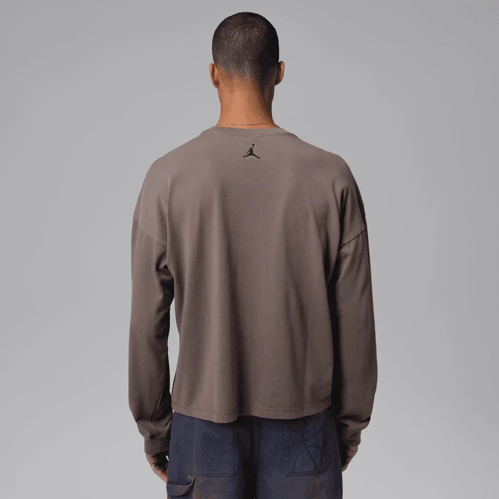 Men's Air Jordan M J Oversized Long Sleeve Tee - Cave Stone