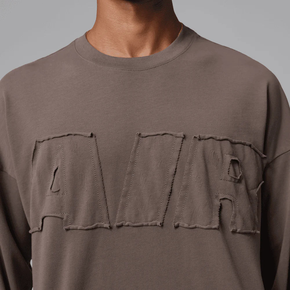 Men's Air Jordan M J Oversized Long Sleeve Tee - Cave Stone