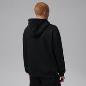 Men's Jordan Brooklyn Fleece Pullover Hoodie - Black/Infrared 23