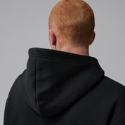 Men's Jordan Brooklyn Fleece Pullover Hoodie - Black/Infrared 23