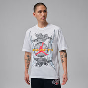 Men's Jordan Hands Graphic T-Shirt - White/Infrared 23