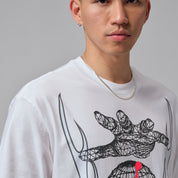 Men's Jordan Hands Graphic T-Shirt - White/Infrared 23