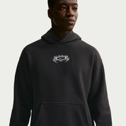Men's Nike Solo Swoosh Lightning Graphic Fleece Pullover Hoodie - Off Noir