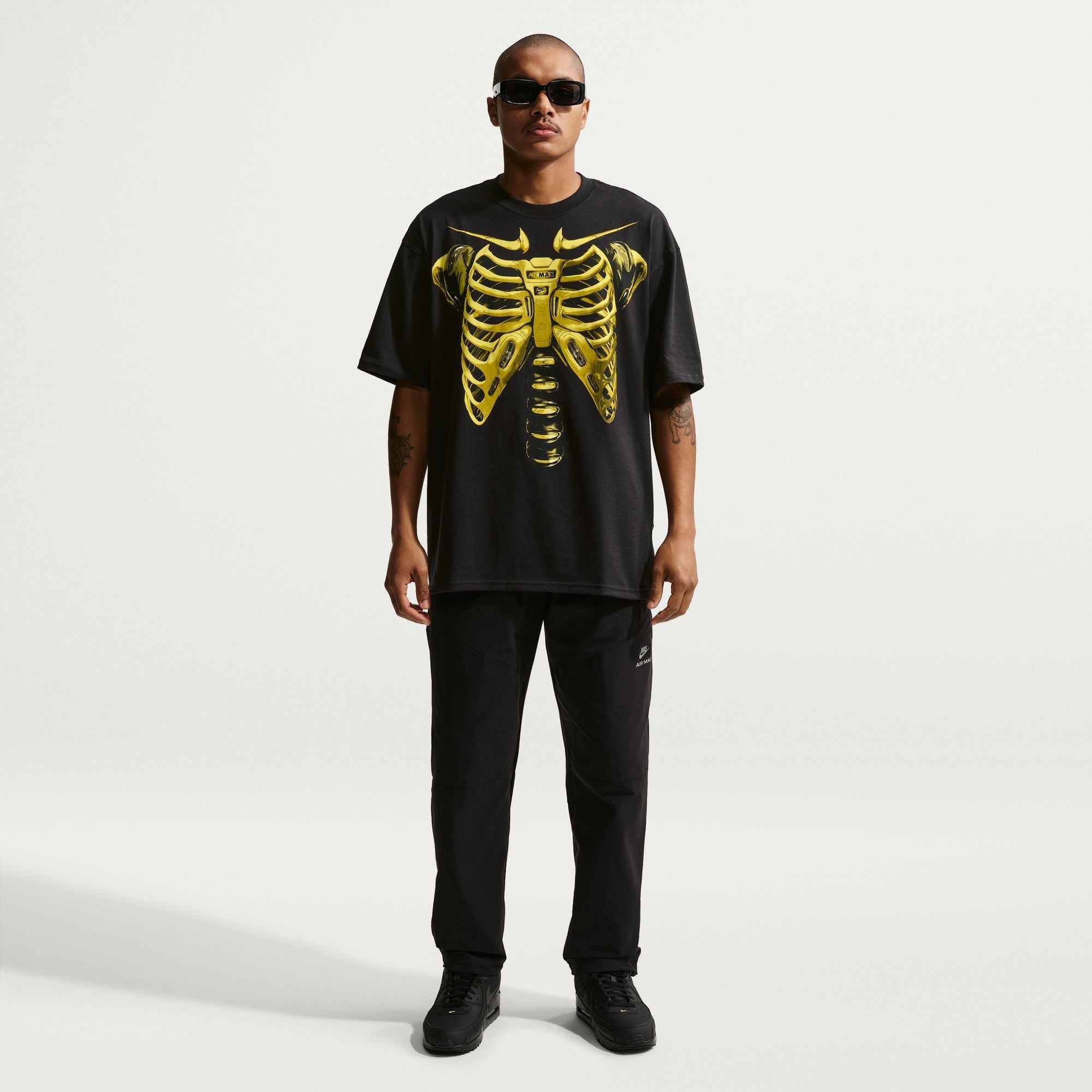Men's Nike Sportswear Max90 T-Shirt - Black/Neon Yellow
