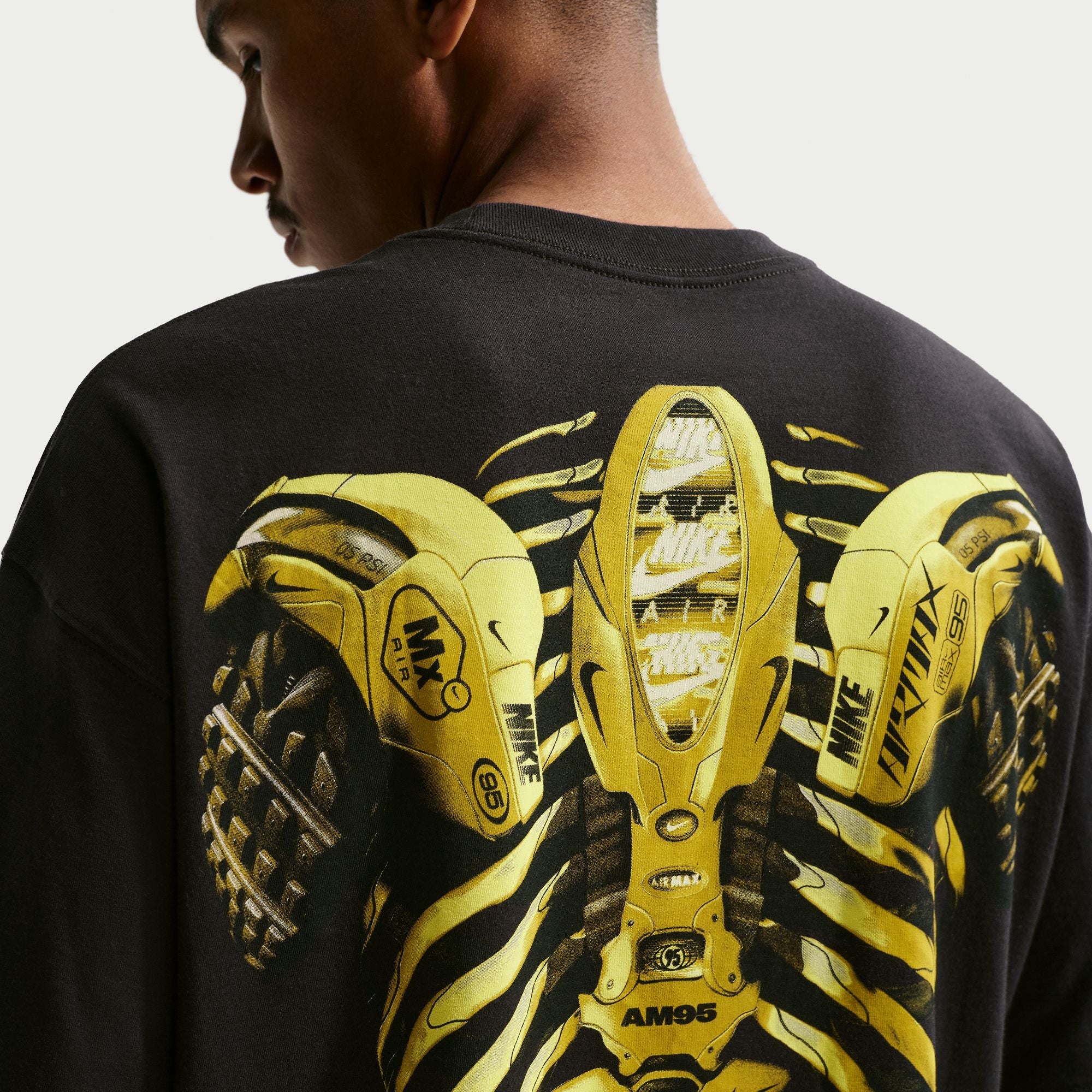 Men's Nike Sportswear Max90 T-Shirt - Black/Neon Yellow