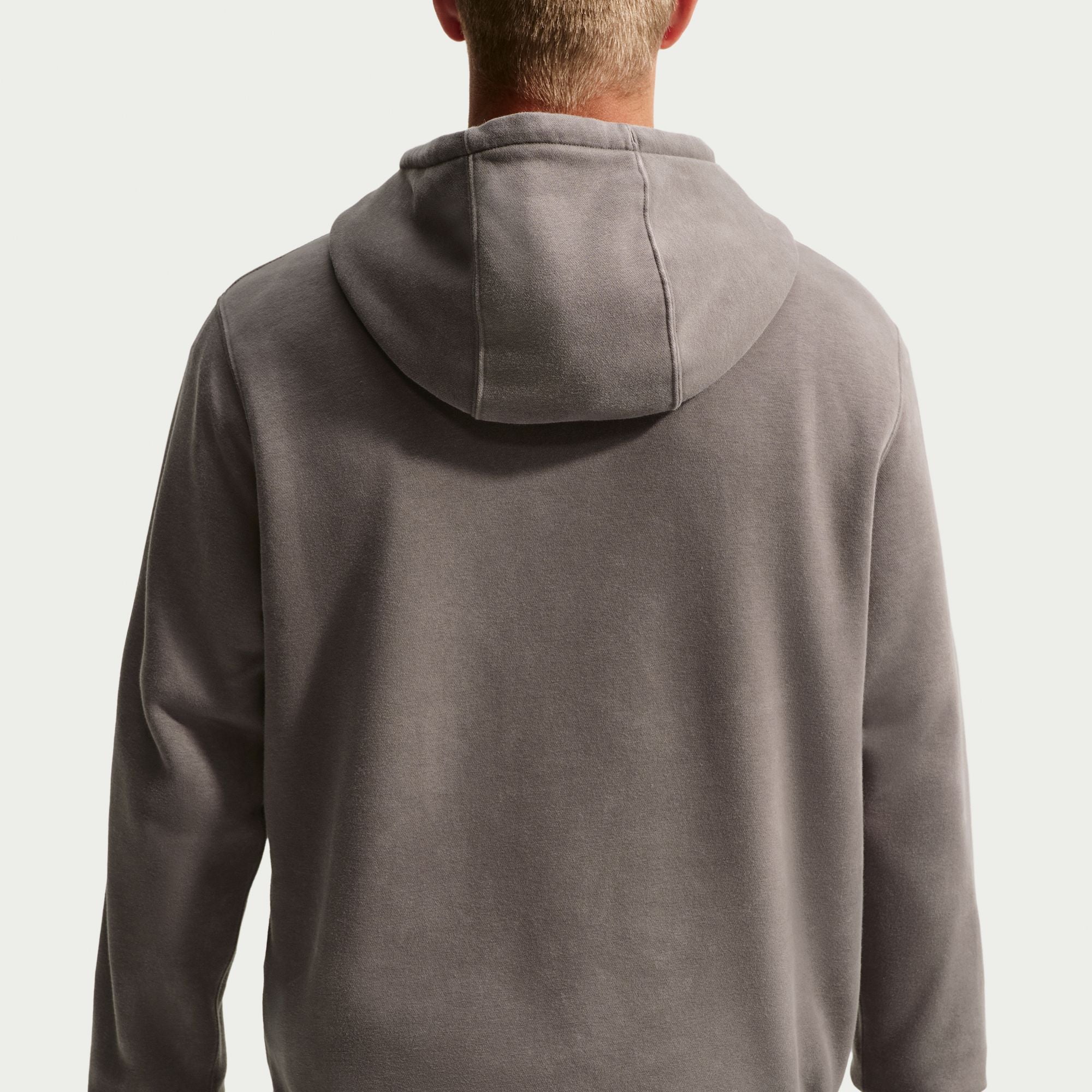 Men's Nike Sportswear Club Washed Fleece Hoodie - Cave Stone