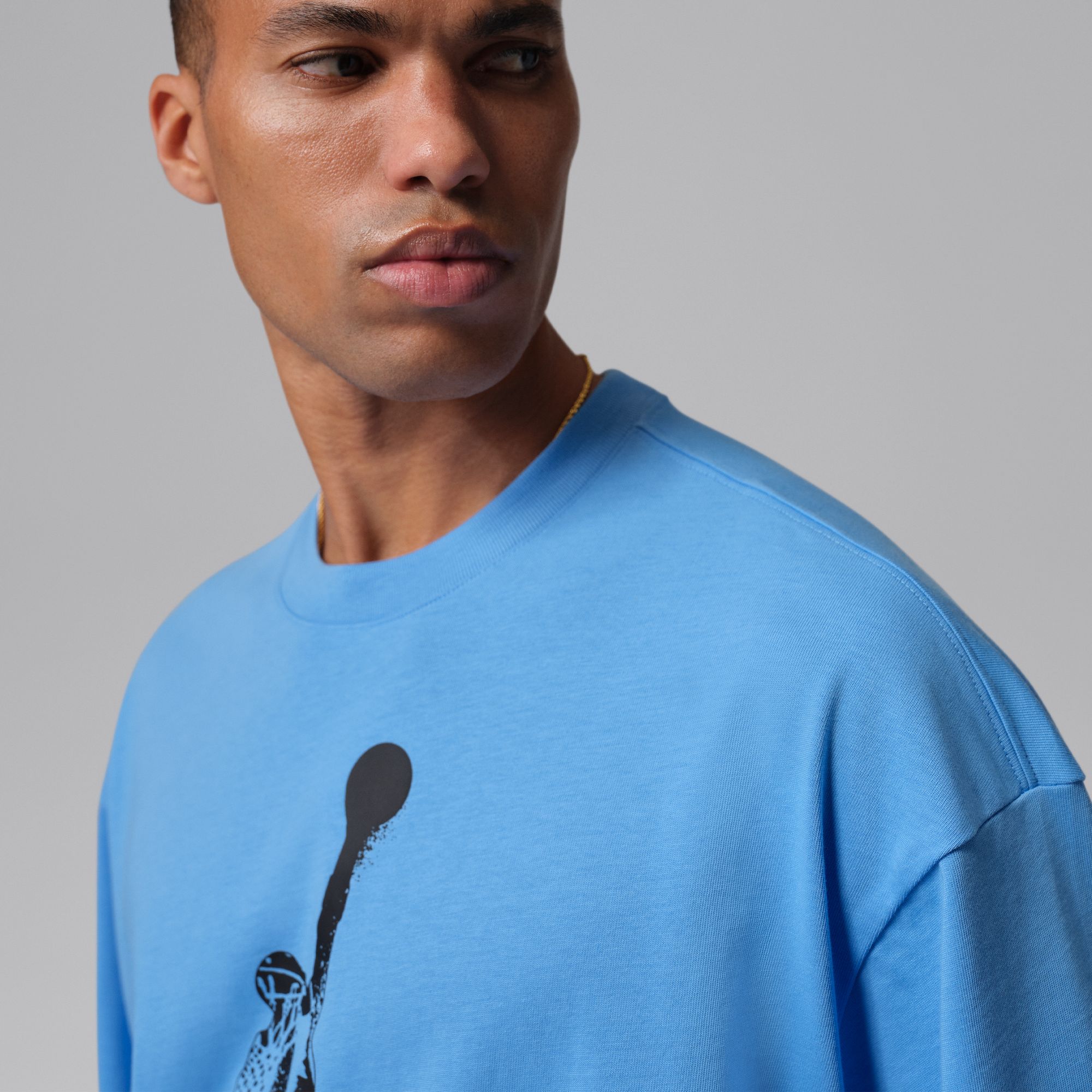 Men's Jordan Oversized Shirt - University Blue/Black