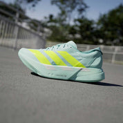 Women's Adios Pro 4 Running Shoe - Semi Flash Aqua/Lucid Lemon/Mint Ton - Regular (B)