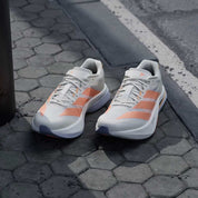 Women's Adizero Boston 13 Running Shoe - Off White/Beam Orange/Acid Orange - Regular (B)