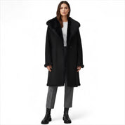 UGG Vanesa Toscana Shearling Coat Black - Women's