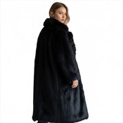 UGG Esme Long Shearling Black Coat - Women's