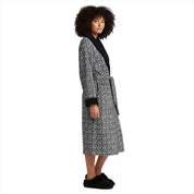 UGG Duffield II Black Grey Micro Leopard Robe - Women's