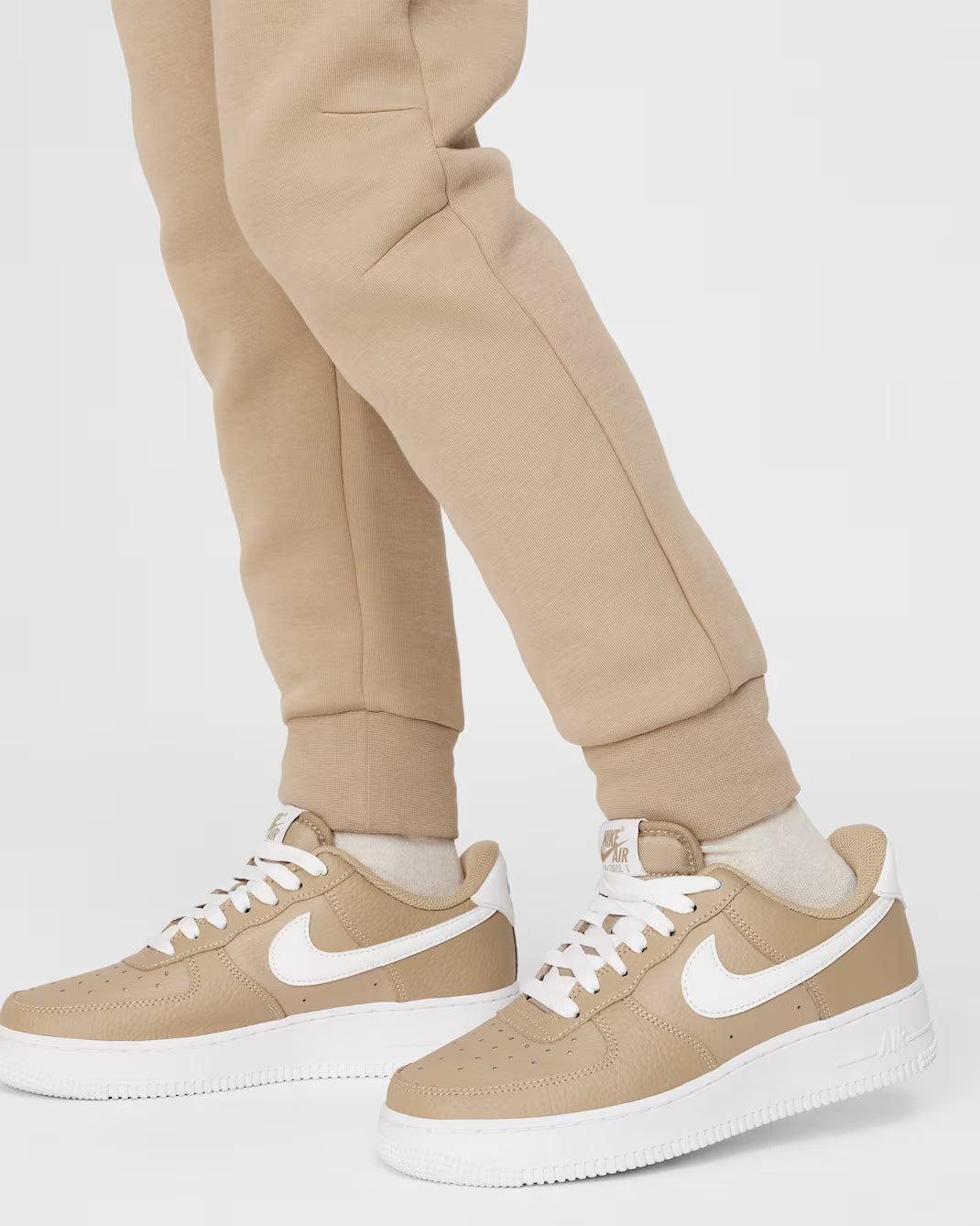 Big Kid's Nike Tech Fleece Joggers Khaki/Black/Black FB8002-247