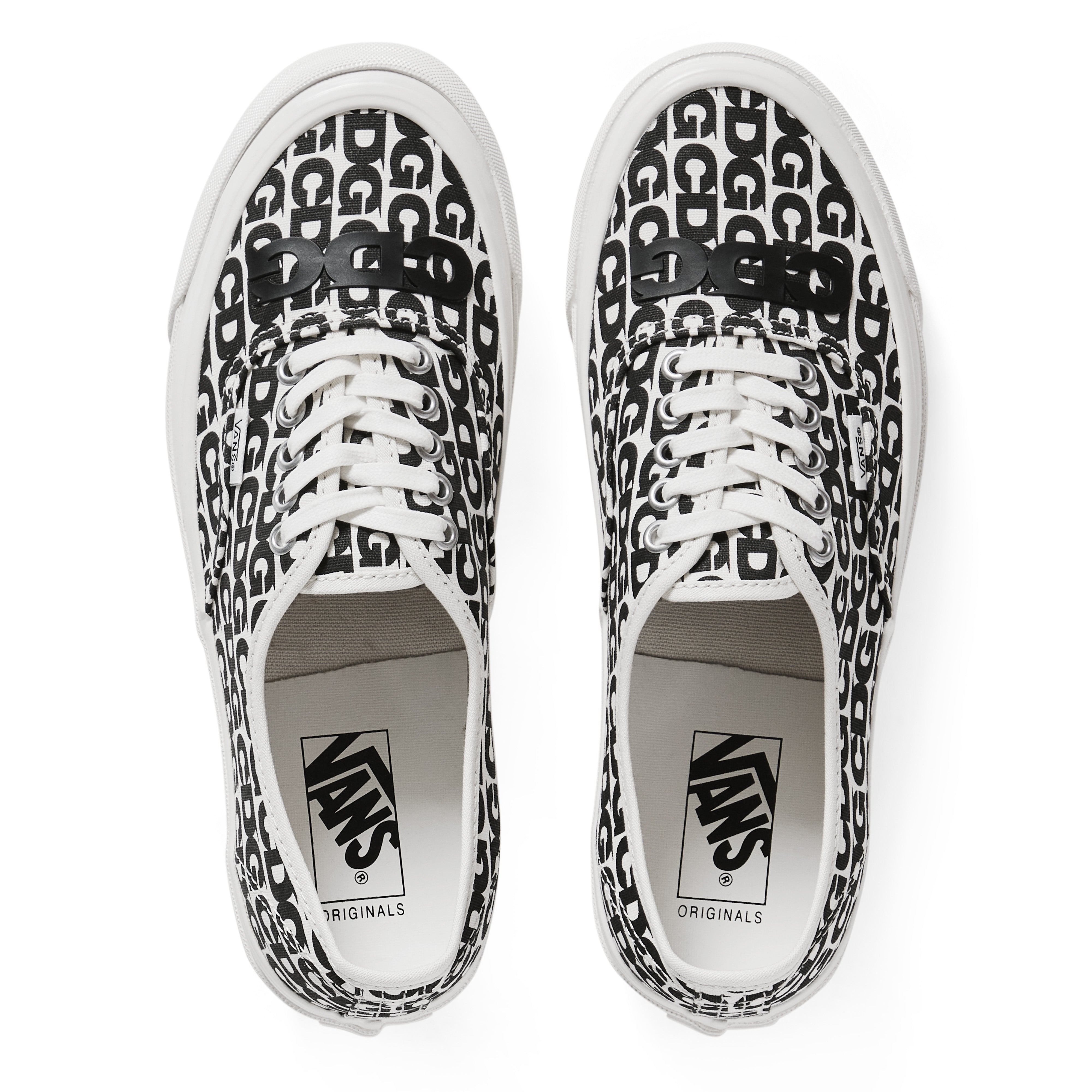 CDG - Men's Vans Message Authentic Sneakers - (White/Black)