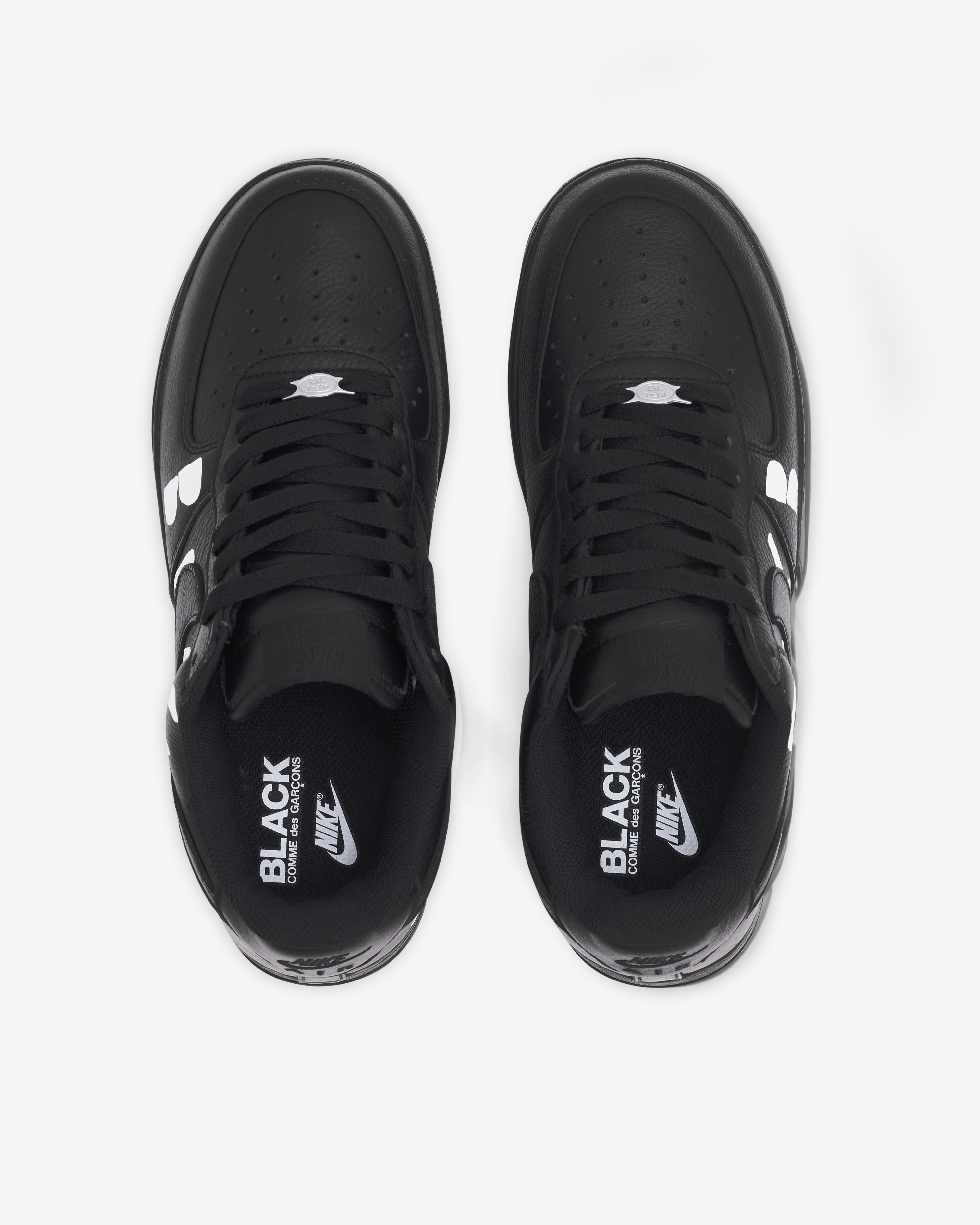 Black Comme des Garçons - Nike Men's Air Force 1 Low Retro Sneakers - (Black)