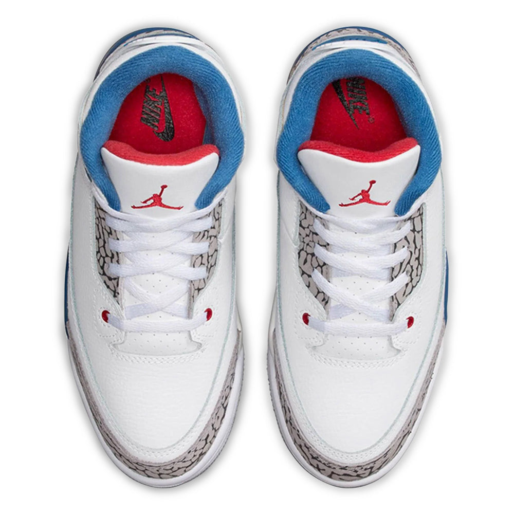 Little Kids Air Jordan 3 Retro True Blue White/Varsity Red/True Blue/Cement Grey/Anthracite DM0966-104