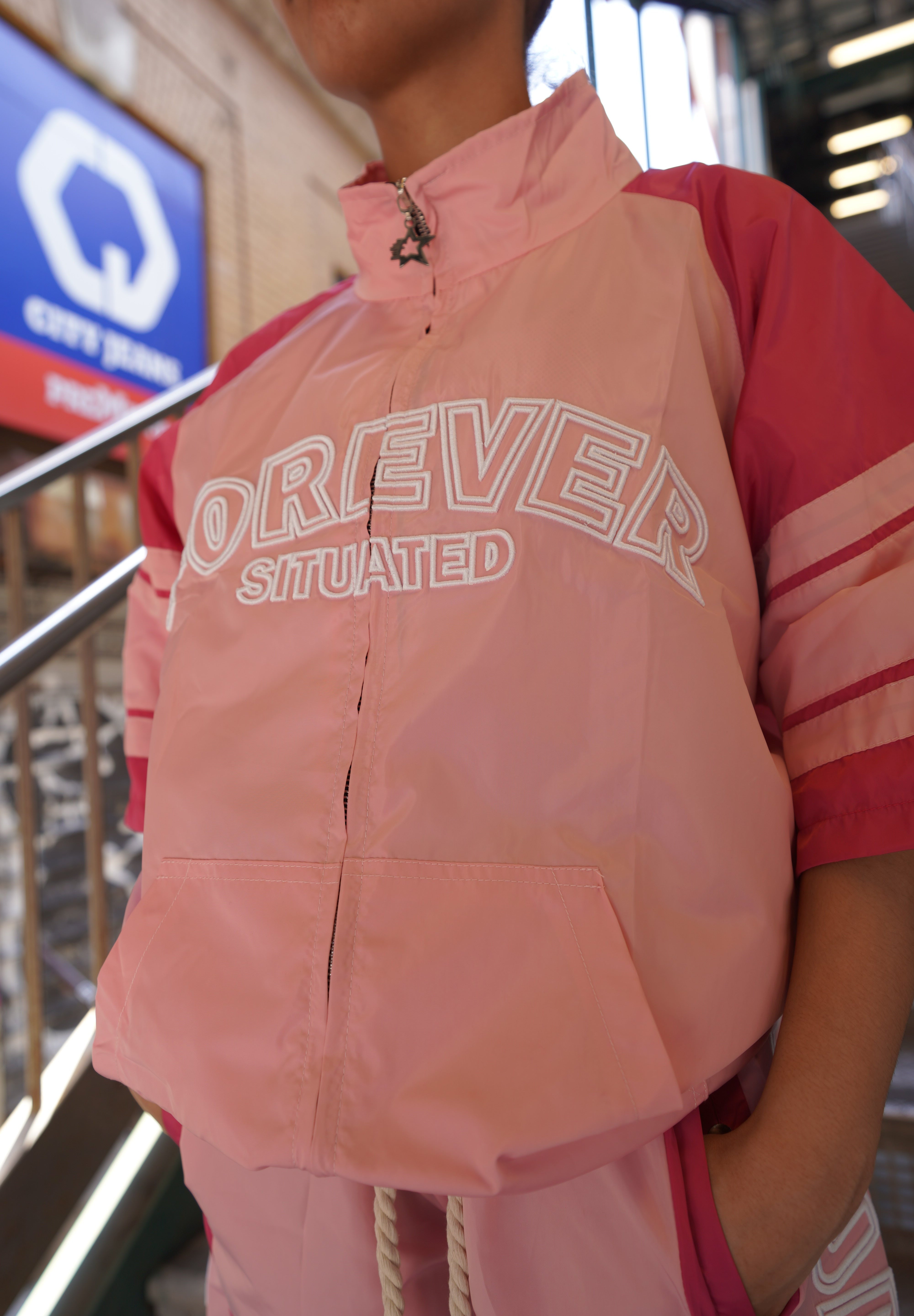 Men's Forever Situated Track Top Pink trcksspgtee-pnk