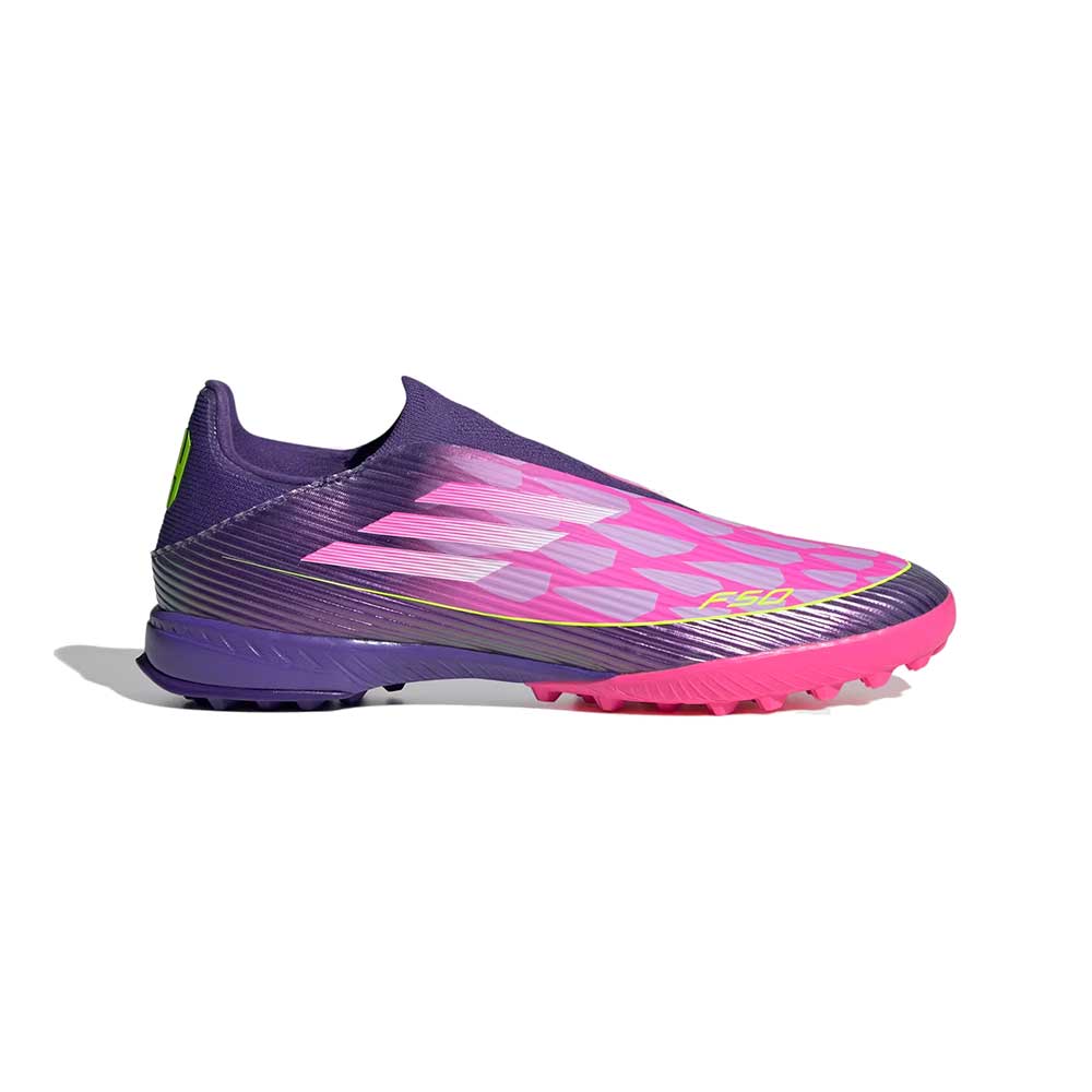 Men's F50 League LL TF Lamine Soccer Shoes -  Purple/White - Regular (D)