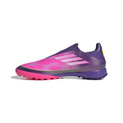 Men's F50 League LL TF Lamine Soccer Shoes -  Purple/White - Regular (D)