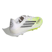 Women's F50 Spark Fusion League FG/AG Soccer Cleat - Footwear White/Iron Met/Hireye - Regular (B)